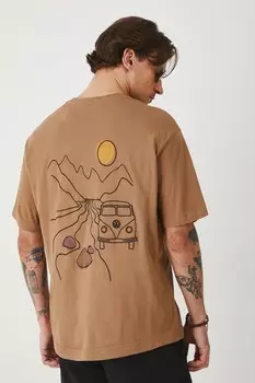 Футболка из хлопка Medicine, бежевый