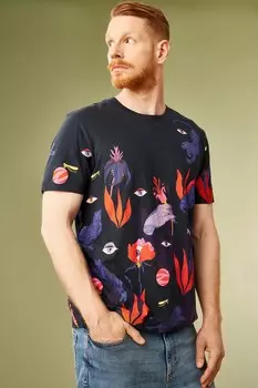 Футболка из хлопка Medicine, темно-синий