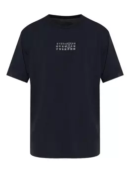 Футболка из хлопка MM6 Maison Margiela, синий