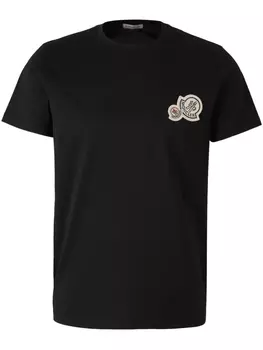 Футболка из хлопка Moncler, черный