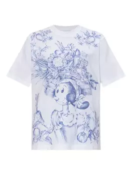 Футболка из хлопка Moschino, белый