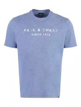 Футболка из хлопка Paul & Shark, синий