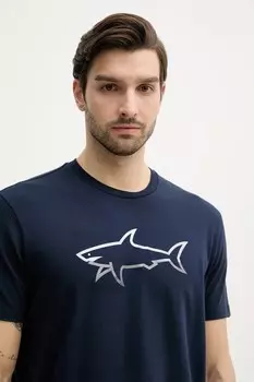 Футболка из хлопка Paul&Shark, темно-синий