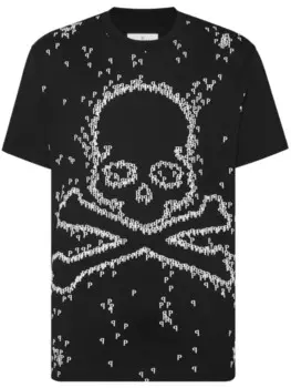 Футболка из хлопка Philipp Plein Skull&Bones, черный