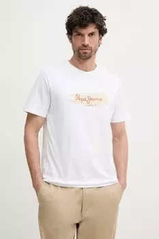 Футболка из хлопка PICTHON Pepe Jeans, белый