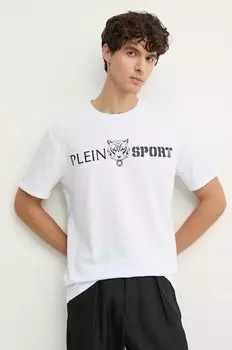 Футболка из хлопка Plein Sport, белый
