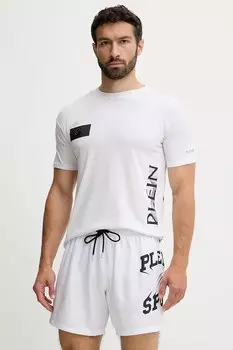 Футболка из хлопка Plein Sport, белый