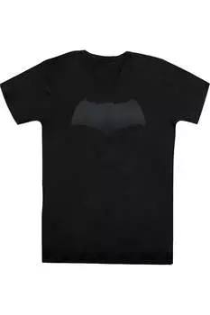 Футболка из хлопка премиум-класса с коротким рукавом и V-образным вырезом с логотипом Batman V Superman для взрослых Gildan, черный