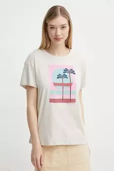 Футболка из хлопка Prtglassy Protest, бежевый