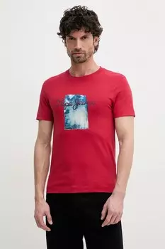 Футболка из хлопка PRUSH Pepe Jeans, красный