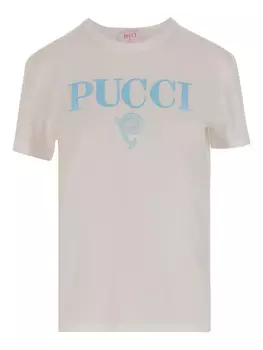 Футболка из хлопка PUCCI, белый