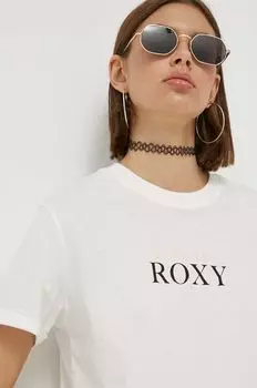 Футболка из хлопка Roxy, белый