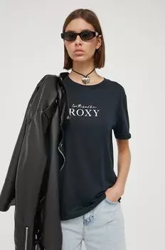 Футболка из хлопка Roxy, черный