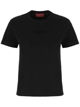 Футболка из хлопка с 3D-логотипом Gucci, черный