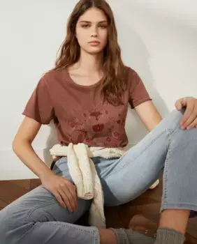 Футболка из хлопка с американской проймой Southern Cotton, розовый