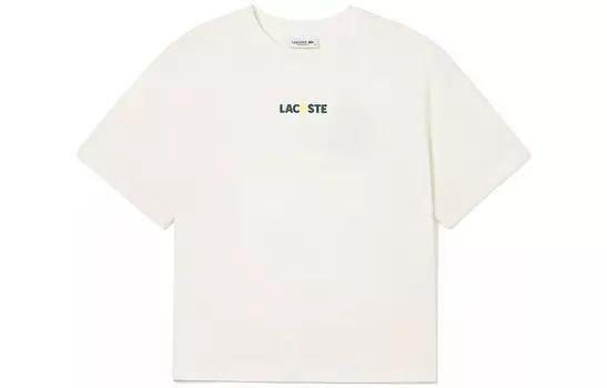 Футболка из хлопка с аппликацией логотипа Lacoste