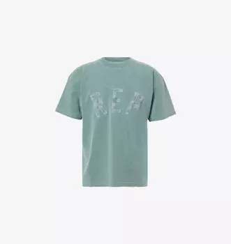 Футболка из хлопка с аппликацией логотипа Represent, зеленый