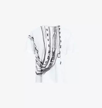 Футболка из хлопка с графическим принтом Briar Allsaints, белый