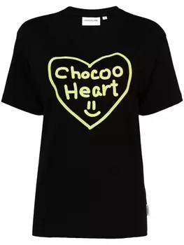Футболка из хлопка с графическим принтом CHOCOOLATE, черный