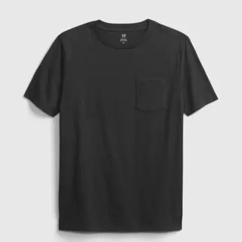 Футболка из хлопка с карманом Gap, серый