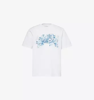 Футболка из хлопка с короткими рукавами и принтом логотипа Amiri, белый