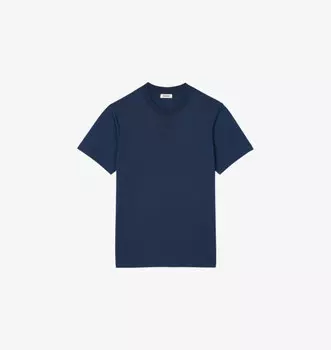 Футболка из хлопка с короткими рукавами и логотипом Sandro, синий