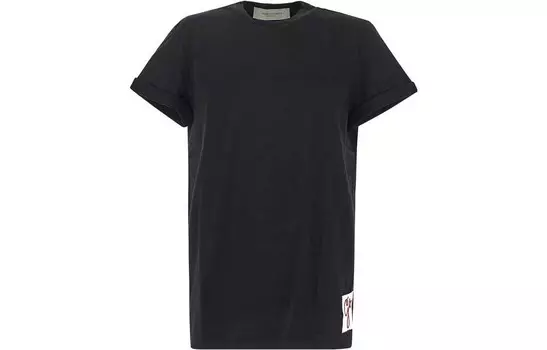 Футболка из хлопка с круглым вырезом Golden Goose, черный