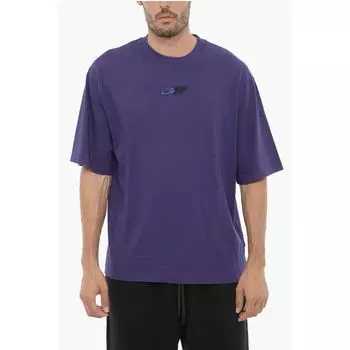 Футболка из хлопка с круглым вырезом и вышитым логотипом Off-White, Purple