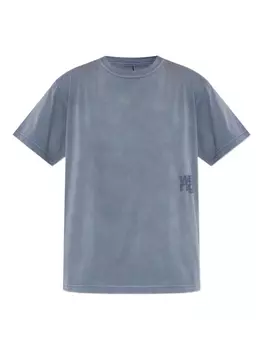 Футболка из хлопка с логотипом Alexander Wang, синий