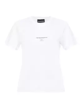 Футболка из хлопка с логотипом Emporio Armani, белый