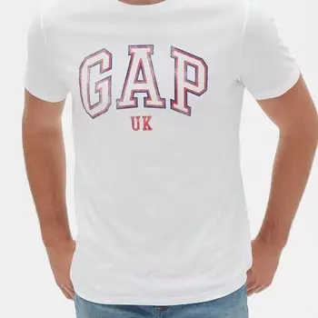 Футболка из хлопка с логотипом Gap, белый