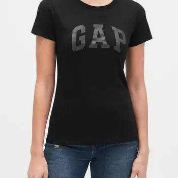 Футболка из хлопка с логотипом Gap, черный