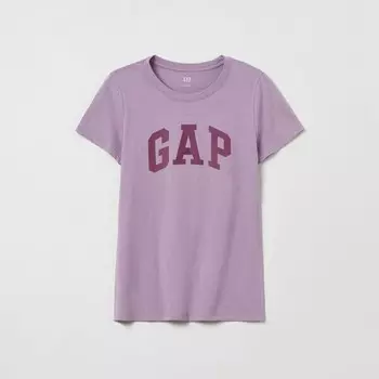 Футболка из хлопка с логотипом Gap, лиловый