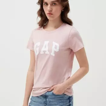 Футболка из хлопка с логотипом Gap, розовый