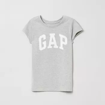 Футболка из хлопка с логотипом Gap, серый
