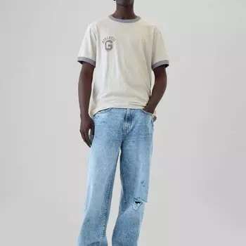 Футболка из хлопка с логотипом Gap, серый