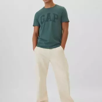 Футболка из хлопка с логотипом Gap, синий