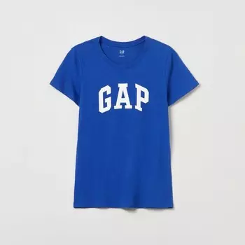 Футболка из хлопка с логотипом Gap, синий
