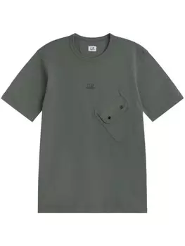 Футболка из хлопка с логотипом компании CP C.P. Company, зеленый