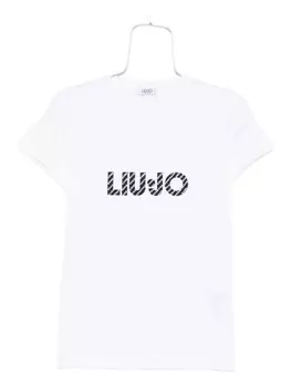 Футболка из хлопка с логотипом LIU JO, белый