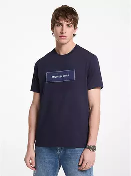 Футболка из хлопка с логотипом Michael Kors, синий