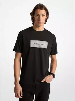 Футболка из хлопка с логотипом Michael Kors, черный