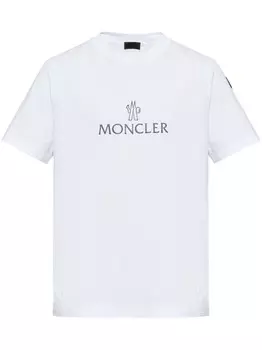Футболка из хлопка с логотипом Moncler, белый