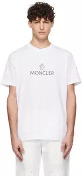 Футболка из хлопка с логотипом Moncler, белый