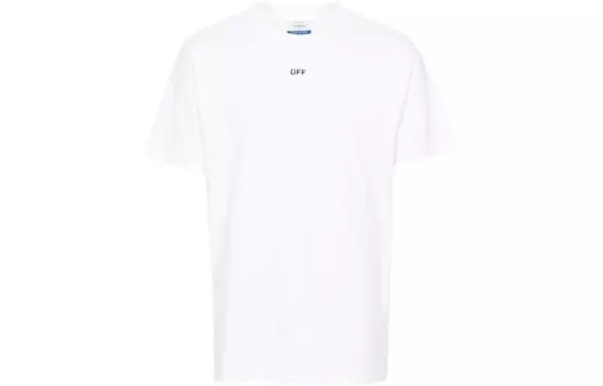 Футболка из хлопка с логотипом Off-White, белый