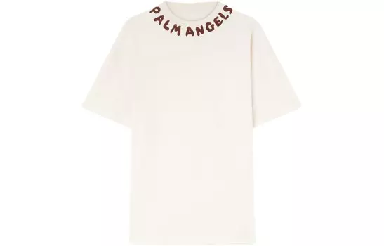 Футболка из хлопка с логотипом Palm Angels, белый