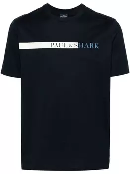 Футболка из хлопка с логотипом Paul & Shark, синий