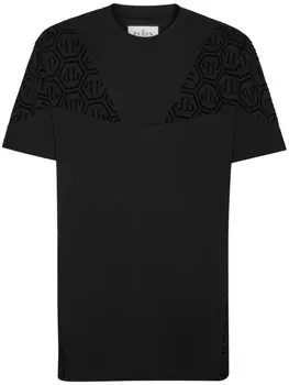 Футболка из хлопка с логотипом Philipp Plein, черный