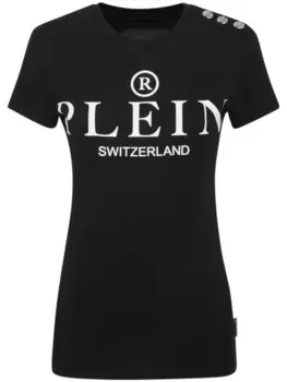 Футболка из хлопка с логотипом Philipp Plein