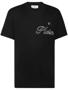 Футболка из хлопка с логотипом Philipp Plein, черный